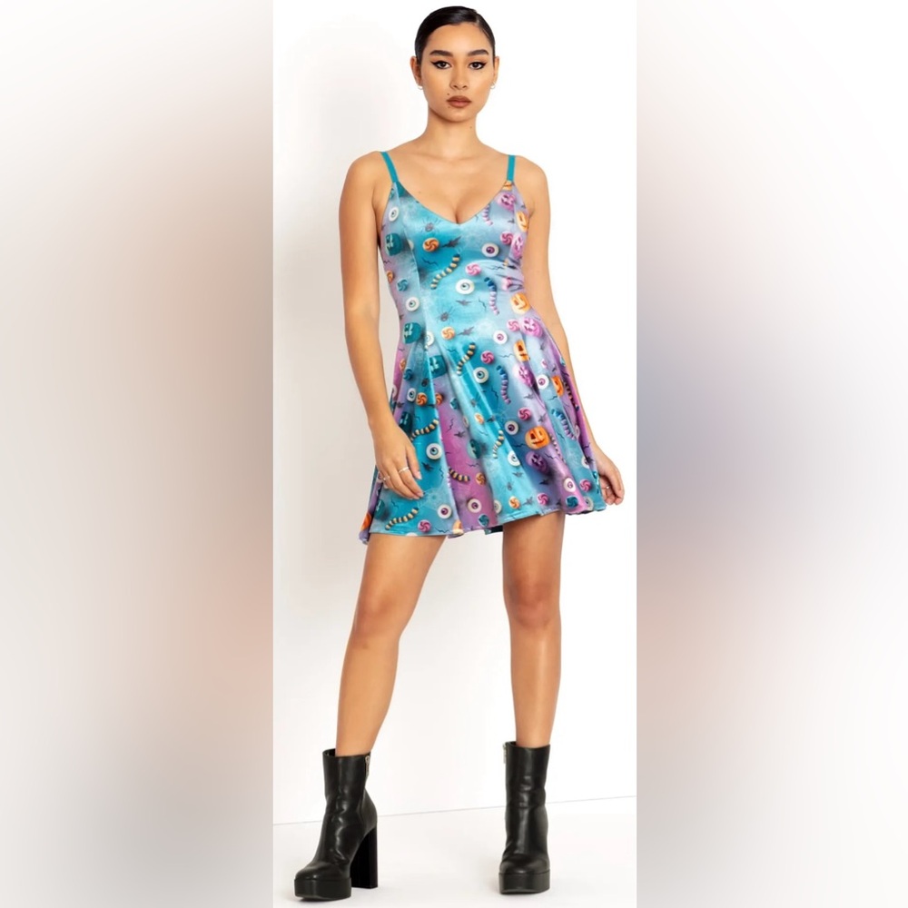 Blackmilk I Want Candy Velvet Mini Strappy Dress - Limited